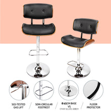 Load image into Gallery viewer, Artiss 4x Bar Stools Gas Lift Leather Black