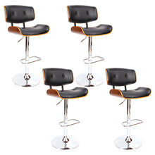Load image into Gallery viewer, Artiss 4x Bar Stools Gas Lift Leather Black