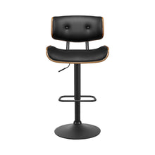 Load image into Gallery viewer, 2x Bar Stools Gas Lift Leather All Black