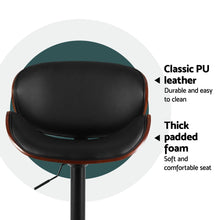 Load image into Gallery viewer, Artiss 4x Bar Stools Gas Lift Leather Padded Black