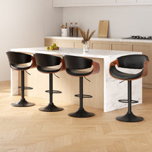 Load image into Gallery viewer, Artiss 4x Bar Stools Gas Lift Leather w/Armrest