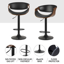 Load image into Gallery viewer, Artiss 4x Bar Stools Gas Lift Leather w/Armrest