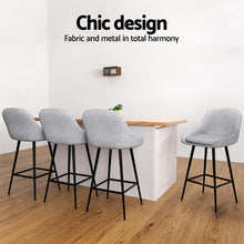 Load image into Gallery viewer, Artiss 4x Bar Stools Upholstered Stool Counter Seat Kitchen Dining Chairs