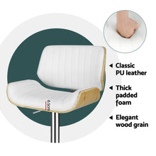 Load image into Gallery viewer, Artiss 4x Bar Stools Adjustable Leather Chairs