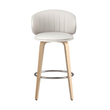Load image into Gallery viewer, 2x Artiss Bar Stools Dining Chairs Contoured Leather Wood Stool