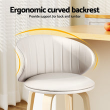 Load image into Gallery viewer, 4x Artiss Bar Stools Dining Chairs Contoured Leather Wood Stool