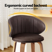 Load image into Gallery viewer, 2x Artiss Bar Stools Dining Chairs Contoured Leather Wood Stool