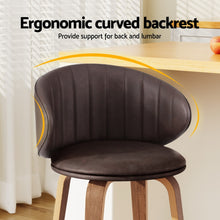 Load image into Gallery viewer, 4x Artiss Bar Stools Dining Chairs Contoured Leather Wood Stool