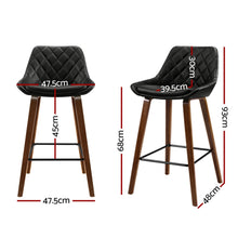 Load image into Gallery viewer, Artiss 4x Bar Stools PU Seat Wooden