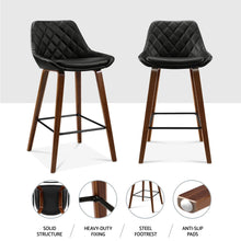 Load image into Gallery viewer, Artiss 4x Bar Stools PU Seat Wooden