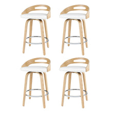 Load image into Gallery viewer, Artiss 4x Bar Stools Swivel Dining Chairs Low Back Counter Seat PU Cushion