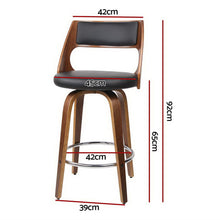 Load image into Gallery viewer, Artiss 4x Bar Stools Swivel Leather Chair 65cm