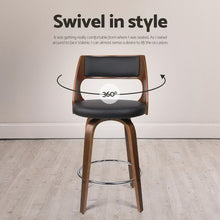 Load image into Gallery viewer, Artiss 4x Bar Stools Swivel Leather Chair 65cm