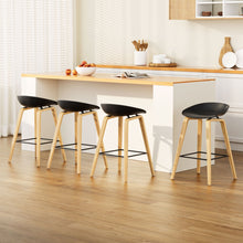 Load image into Gallery viewer, 4x Artiss Bar Stools Kitchen Counter Stool Dining Chairs Wooden Black