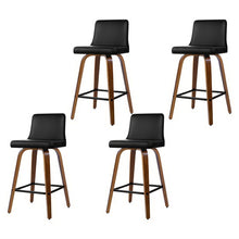 Load image into Gallery viewer, Artiss 4x Bar Stools Swivel Leather Padded Wooden