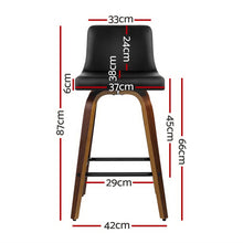 Load image into Gallery viewer, Artiss 4x Bar Stools Swivel Leather Padded Wooden