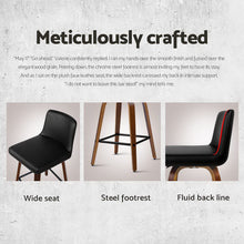 Load image into Gallery viewer, Artiss 4x Bar Stools Swivel Leather Padded Wooden