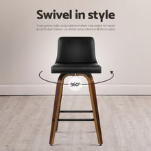 Load image into Gallery viewer, Artiss 4x Bar Stools Swivel Leather Padded Wooden