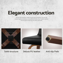 Load image into Gallery viewer, Artiss 4x Bar Stools Swivel Leather Padded Wooden