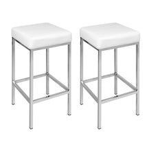 Load image into Gallery viewer, Artiss 4x Bar Stools Leather Padded Metal White