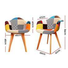 Load image into Gallery viewer, Artiss Dining Chairs Set of 4 Fabric Retro Replica DSW