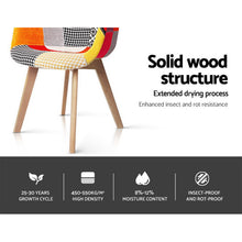 Load image into Gallery viewer, Artiss Dining Chairs Set of 4 Fabric Retro Replica DSW