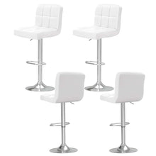 Load image into Gallery viewer, Artiss 4x Bar Stools Leather Gas Lift White
