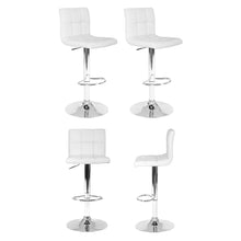 Load image into Gallery viewer, Artiss 4x Bar Stools Leather Gas Lift White