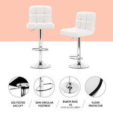 Load image into Gallery viewer, Artiss 4x Bar Stools Leather Gas Lift White