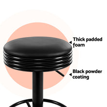Load image into Gallery viewer, Artiss 4x Bar Stools Leather Padded Gas Lift Black