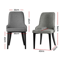 Load image into Gallery viewer, Artiss Dining Chairs Set of 4 Linen Fabric Grey