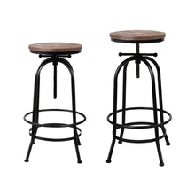 Load image into Gallery viewer, Artiss 4x Bar Stools Kitchen Dining Chairs Adjustable Wooden Vintage Stool