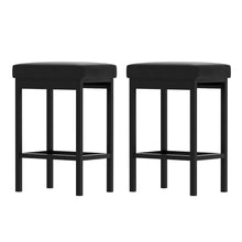 Load image into Gallery viewer, 2x Artiss Metal Bar Stools PU Seat Dining Counter Chairs