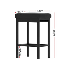 Load image into Gallery viewer, 2x Artiss Metal Bar Stools PU Seat Dining Counter Chairs