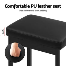 Load image into Gallery viewer, 2x Artiss Metal Bar Stools PU Seat Dining Counter Chairs