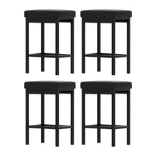 Load image into Gallery viewer, A Set of 4 Artiss Metal Bar Stools PU Seat Dining Counter Chairs