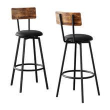 Load image into Gallery viewer, Artiss 2X Industrial Bar Stools Upholstered Counter Chairs Steel Frame Anti-Scratch