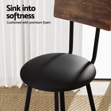 Load image into Gallery viewer, Artiss 4X Industrial Bar Stools Upholstered Counter Chairs Steel Frame Anti-Scratch