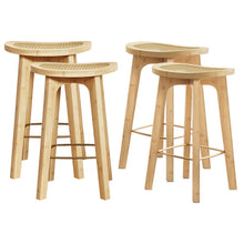 Load image into Gallery viewer, Artiss 4x Bar Stools Bamboo Rattan Stool Counter Chair Kitchen Barstools