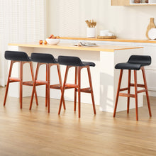 Load image into Gallery viewer, Artiss 4x Bar Stools Wooden Stool Black