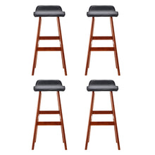 Load image into Gallery viewer, Artiss 4x Bar Stools Wooden Stool Black