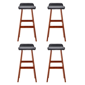 Artiss 4x Bar Stools Wooden Stool Black