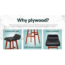 Load image into Gallery viewer, Artiss 4x Bar Stools Wooden Stool Black