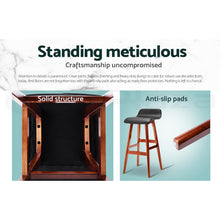Load image into Gallery viewer, Artiss 4x Bar Stools Wooden Stool Black