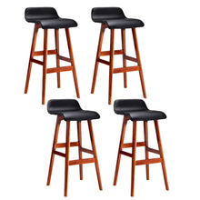 Load image into Gallery viewer, Artiss 4x Bar Stools Wooden Stool Black