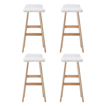 Load image into Gallery viewer, Artiss 4x Bar Stools Wooden Stool White