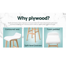Load image into Gallery viewer, Artiss 4x Bar Stools Wooden Stool White