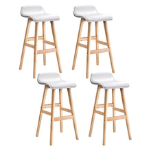 Load image into Gallery viewer, Artiss 4x Bar Stools Wooden Stool White
