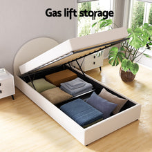 Load image into Gallery viewer, Artiss Bed Frame Gas Lift Strorage Beds Base Platform Boucle Fabric King Single ELLA