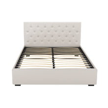 Load image into Gallery viewer, Artiss Bed Frame Queen Size Gas Lift Beige VILA